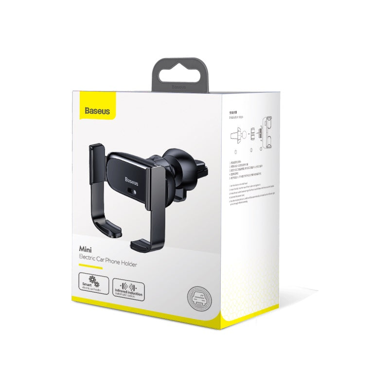 Baseus Anti-power Off Infrared Sensor Automatic Lock Electric Air Vent Car Phone Holder For 4.7-6.5 Inch Smart Phone