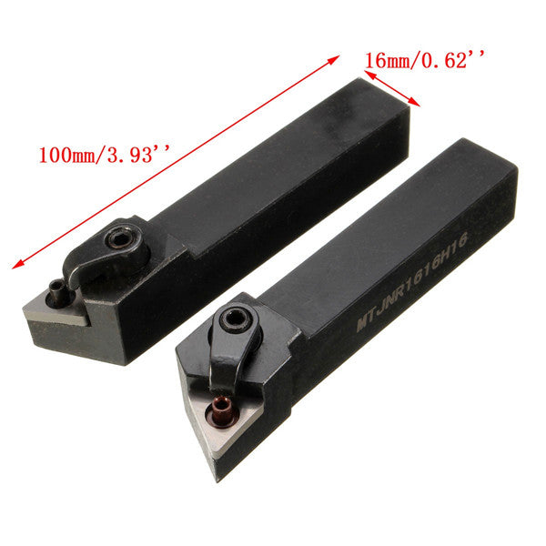 2pcs MTJN 16x100mm Lathe External Turning Tool Holder For TNMG1604 Inserts