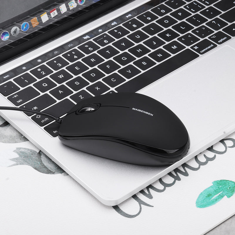 Maibenben 1000DPI USB Wired Mouse Gaming Office Mice 3 Buttons Optical Mouse