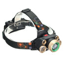XANES 2407 2500LM T6+4XPE Headlamp Mechanical Zoom for Camping Hiking Cycling