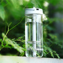 650ml Straw Glass Water Bottle Outdoor Camping Sports Travel Mug With Stirring Spring