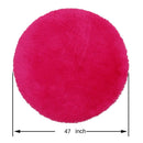 Round Fluffy Rugs Anti-Skid Shaggy Area Room Home Bedroom Carpet Floor Yoga Mats