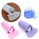 Transparent Clear Silicone Nail Art  Polish Stamper Stamping Printer  Plate Scraper Set