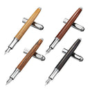 Handmade Nature Wood Barrel China Fountain Pen Extra Fine Nib 0.38mm Writing Pen