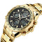 WWOOR 8019 LED Alarm Digital Watch Full Steel Business Style Dual Display Watch