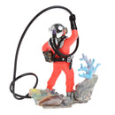 Aquarium Decor Hunter Treasure Figure Action Fish Tank Ornament Aquarium Realistic Design