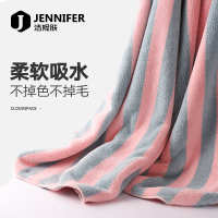 Skin microfiber striped bath towel bath super absorbent and quick-drying