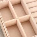 Travel Cosmetic Leather Jewelry Box Necklace Ring Storage Case Organizer Display Stand