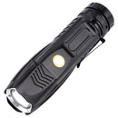 XANES P90 3000mAh USB Rechargeable Zoomable Waterproof 5Modes LED Flashlight Tactical Flashlight 26650 Flashlight with Safety Hammer