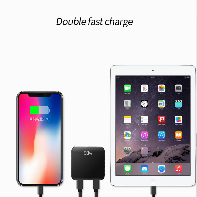 3 IN 1 Mini Power Bank 10000 MAH Thin Portable Wireless 2.1A Fast Charging