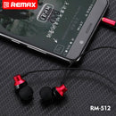 Remax RM-512 In-Ear Wired Earphone Stereo Noise Cancelling Headset with Mic For iPhone Android Samsung