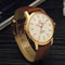 YAZOLE 346 Fashion Men Quartz Watch Casual Leather Strap Watch