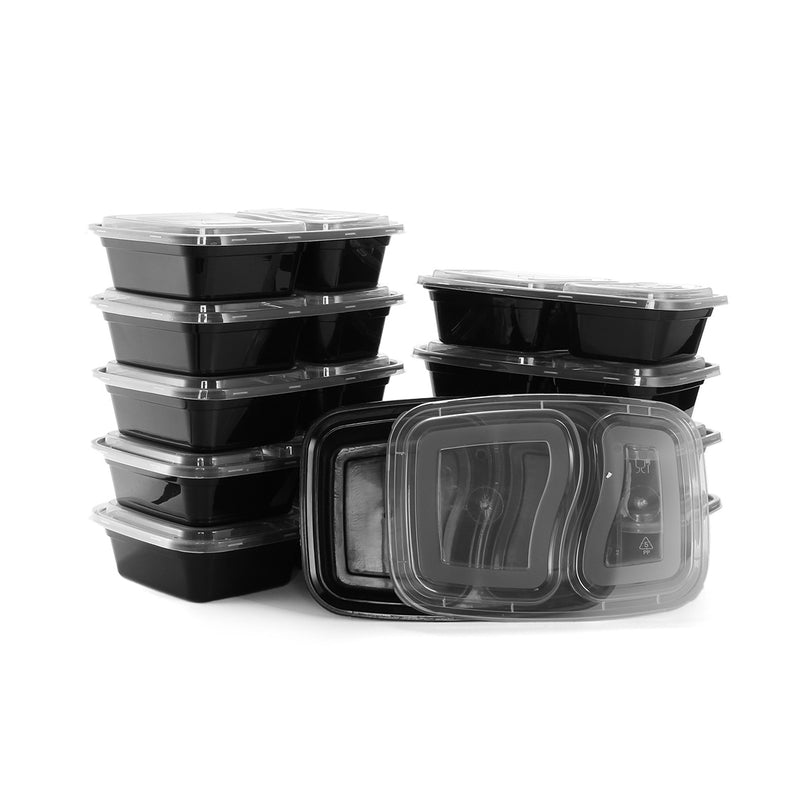 10Pcs Meal Prep Containers Plastic Kitchen Food Storage Reusable Microwavable Lunch Box