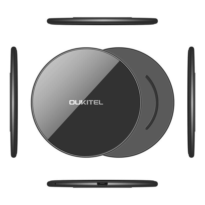 Oukitel S1 10W Ultra Thin Double Coil Qi Wireless Charger Fast Charging Pad For iphone X 8/8Plus Samsung S8