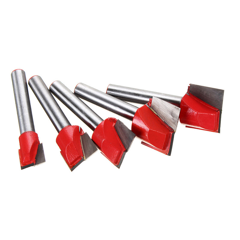 5pcs 10/13/16/18/20mm Surface Planing Bottom Cleaning Wood Milling CNC Router Bit Woodworking Tools