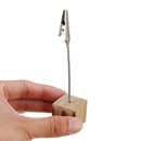Wood Stand with Clip Wedding Place Wooden Card Holder Table Number Stand