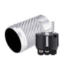 Audio Rhodium Plating Speaker EU Power Plug IEC Male Female Audio Connector Carbon Fiber