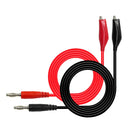 Cleqee P1038 1Set Double Stitch Crocodile Test Lead Clip To Probe Cable For Multimeters