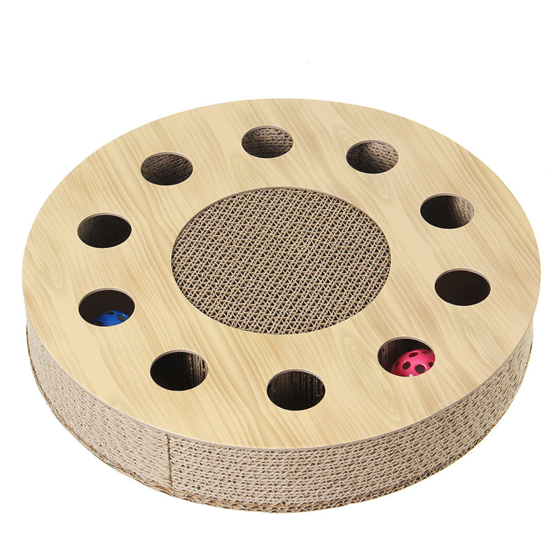 30*30*6cm/35*35*6cm Cat Scratching Board Wear Resistant Corrugated Material Pet Toys