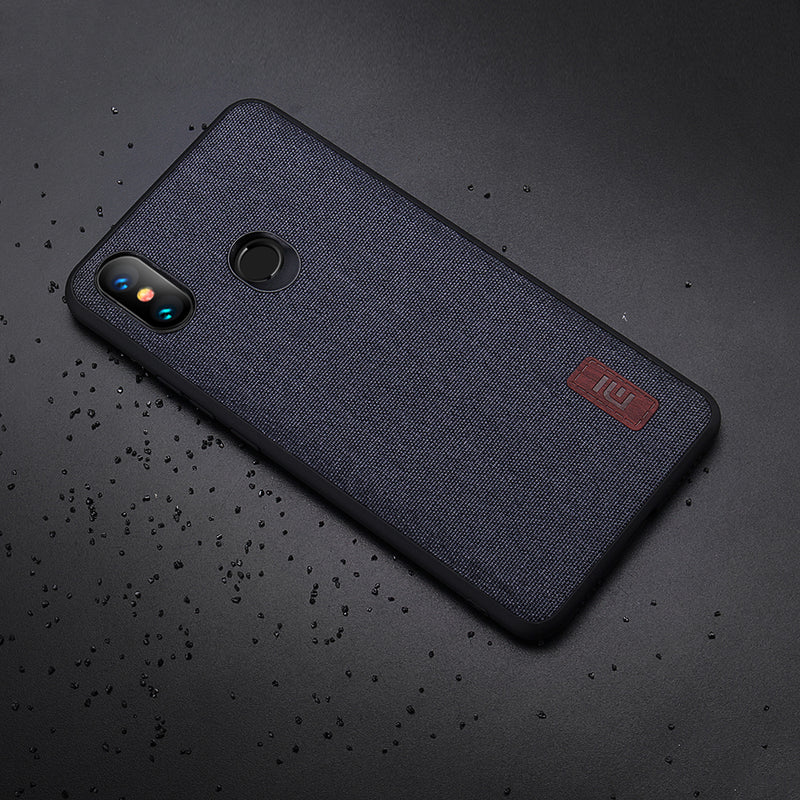 Bakeey Luxury Fabric Splice Soft Edge Shockproof Protective Case For Xiaomi Mi Max 3