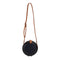 20 x 8cm Round Straw Bags Handmade Woven Beach Camping Travel Crossbody Bag Handbag Shoulder Bag