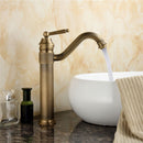 Tall Antique Bathroom Kitchen Sink Basin Faucet Hot & Cold Water Mixers Tap Single Handle