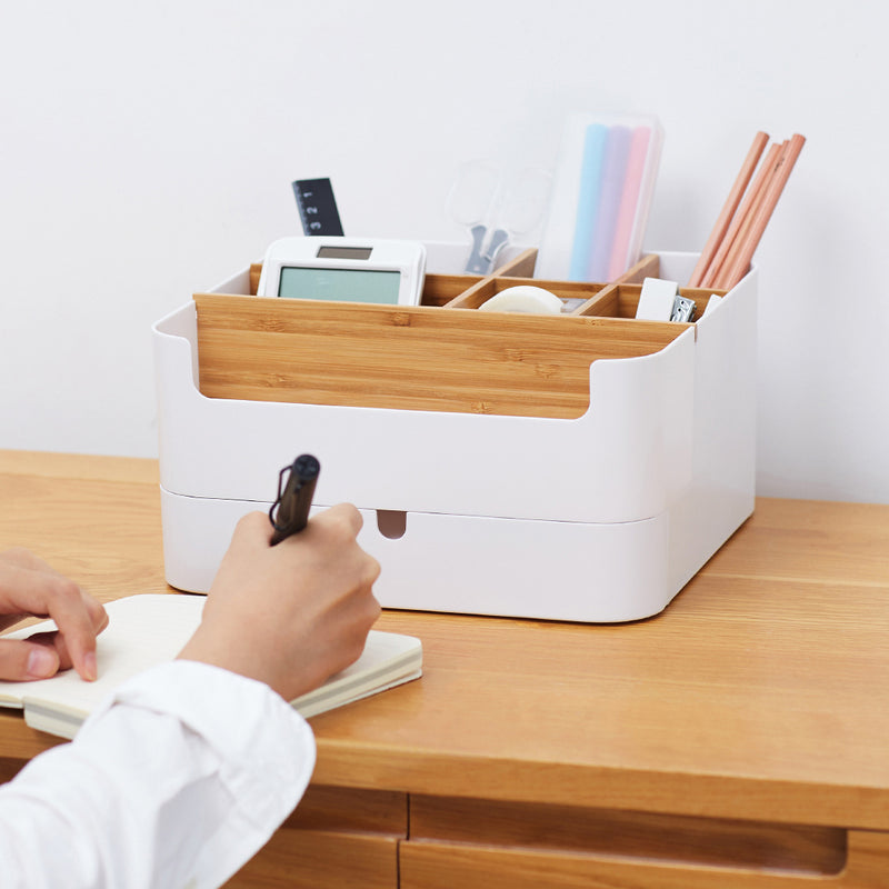 CHENGSHE Multi-functional Desktop Storage Box Organizer Bamboo Cosmetic Storage Display Drawer Box from Xiaomi Youpin