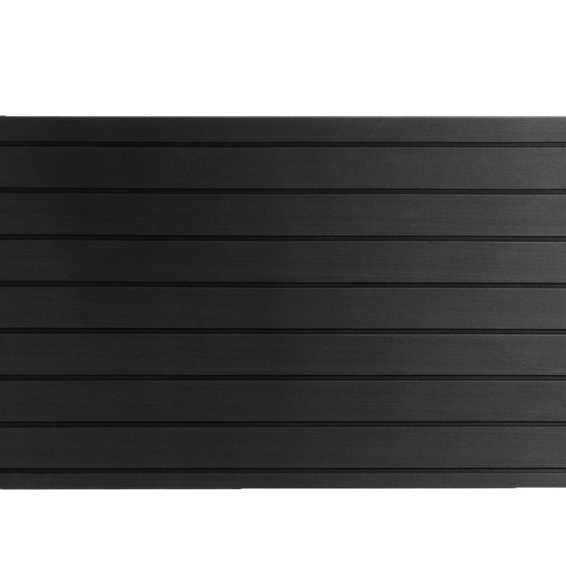 2400x450x6mm EVA Foam Faux Teak Boat Flooring Decking Sheet Pad Dark Grey and Black Line