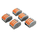 Excellway ET25 3 Pins Spring Terminal Block 10Pcs Electric Cable Wire Connectors