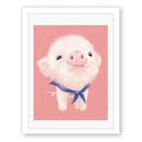 Miico Hand Painted Oil Paintings Cartoon Pig Paintings Wall Art For Home Decoration