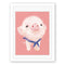 Miico Hand Painted Oil Paintings Cartoon Pig Paintings Wall Art For Home Decoration