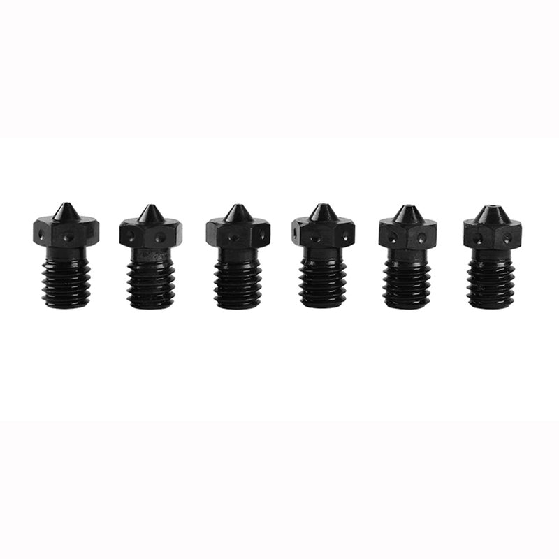 4Pcs Hardened Steel V6 Nozzles 1.75mm 0.3/0.35/0.4/0.5/0.6/0.8mm Hotend Nozzle for 3D Printer