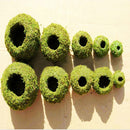 6-18cm Moss Weaved Ball Shape Flower Pot Succulent Planter Green Basket