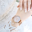 MEGIR 4215 Ultra Thin Simple Design Mesh Steel Strap Women Wristwatch Fashionable Quartz Watch