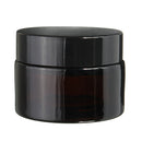 30mL Brown Amber Glass Small Jar Round Empty Black Lid Cream Balm Jar Container