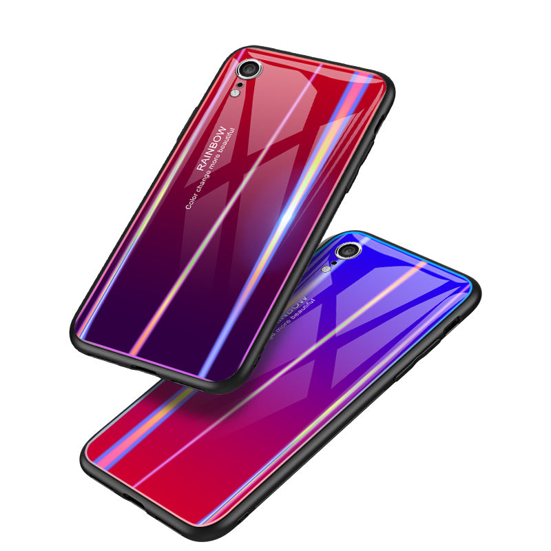 Bakeey Laser Gradient Tempered Glass Protective Case For iPhone XR/XS/XS Max