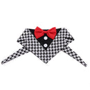 Formal Dog Bow Ties Tuxedo Bandana Collar with Bowtie Adjustable Neckerchief for Party