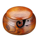 Bamboo Yarn Bowl Holder With Lid Wooden Skeins Knitting Crochet Thread Box Storage Baskets
