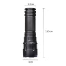 Elfeland  T6 2000LM 5Modes Telescopic Zoomable LED Flashlight AAA/18650/26650