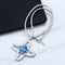 Unisex Fidget Spinner Necklace Four Leaf Crab Craws Pendant Necklace Women Men