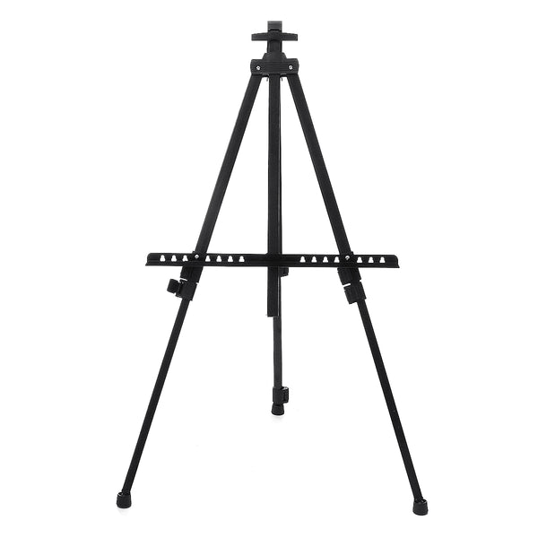Folding Iron Easel Stand Tripod Adjustable Height Lightweight Sturdy Painting Display Portable Sketching Rack with Carrying Bag