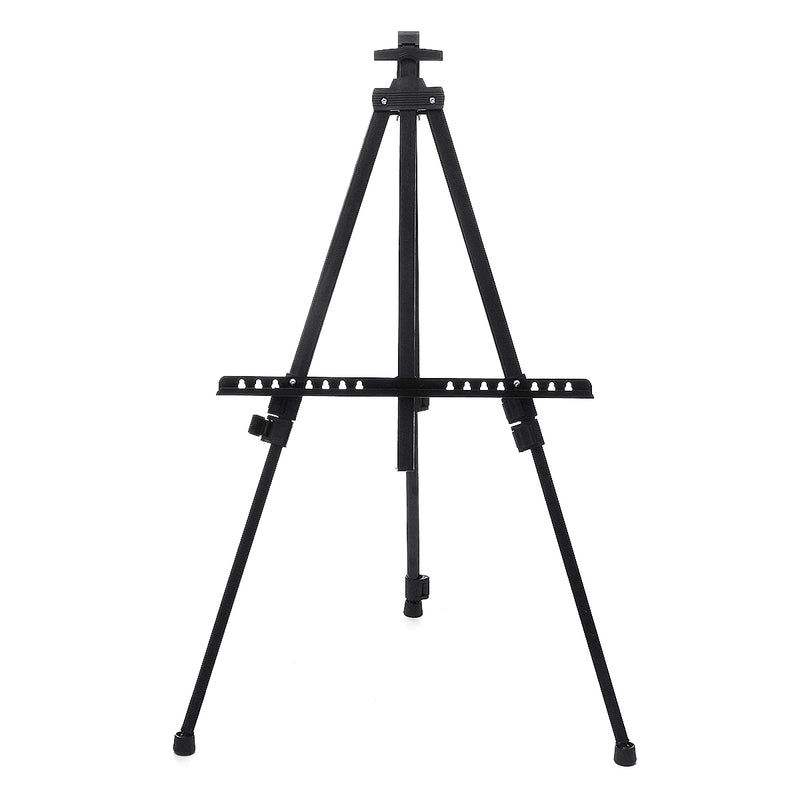 Folding Iron Easel Stand Tripod Adjustable Height Lightweight Sturdy Painting Display Portable Sketching Rack with Carrying Bag