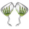 8mm Motorcycle Motor Bike Rear View Skeleton Skull Hand Claw Side Mirror