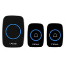 CACAZI LED Smart Doorbell Waterproof 300M Remote Mini Wireless Door Bell 38 Chimes 20-85dB Door Ring