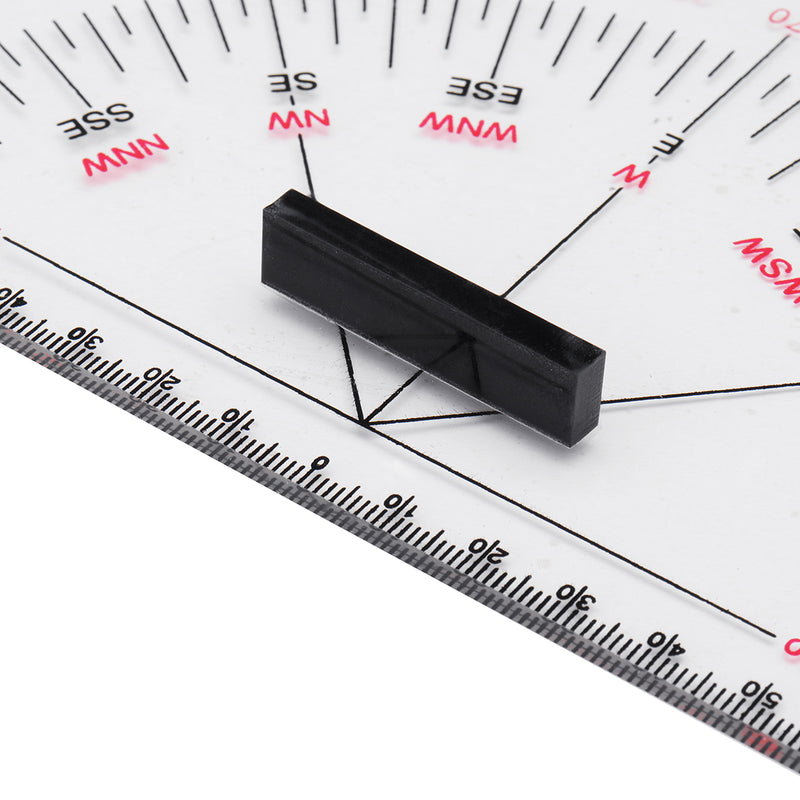 2pcs Navigation Triangular Protractor 300mm Acrylic Hypotenuse Nautical Squares