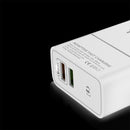 TOPK QC3.0 30W LED Indicator Dual USB Charger EU Adapter for Nokia X6 Xiaomi Mi A2 Pocophone F1