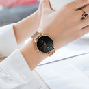 LIGE 9955 Moon Phase Date Display Ladies Wrist Watch Waterproof Full Steel Quartz Watch