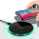 Bakeey 10W LED Light Fast Charging Wireless Charger For iPhone 8 Plus XS 11Pro Huawei P30 Mate 30 5G Xiaomi 9Pro S10+ Note 10 5G