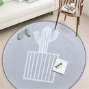 Bathroom Door Floor Mat Non-slip Wear-resistant Kitchen Nordic Gray Series of Round