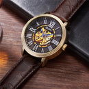 OULM 3688 Genuine Leather Automatic Mechanical Watch Business Style Male Wrist Watch